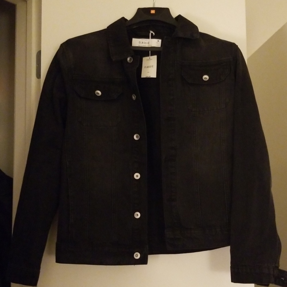 Black Denim Jacket (New w/tags) - Medium